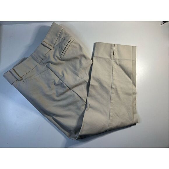 Loft Riviera Slim Pants In Doubleweave Simple Khaki Women’s 4 - Picture 1 of 7